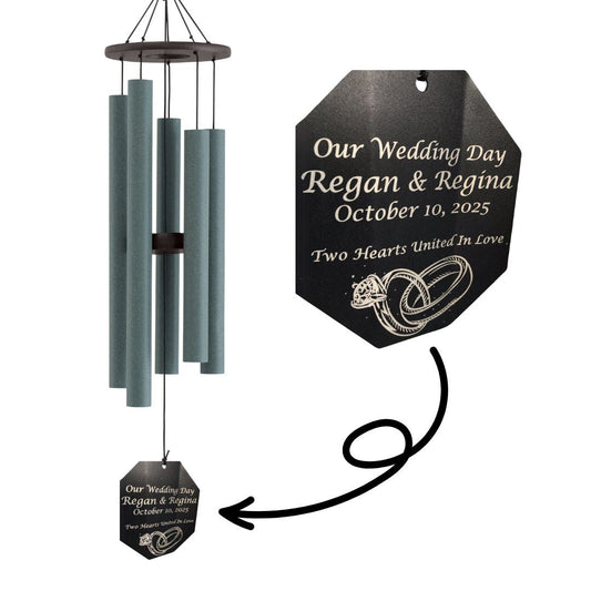 Custom Engraved Wedding Wind Chime