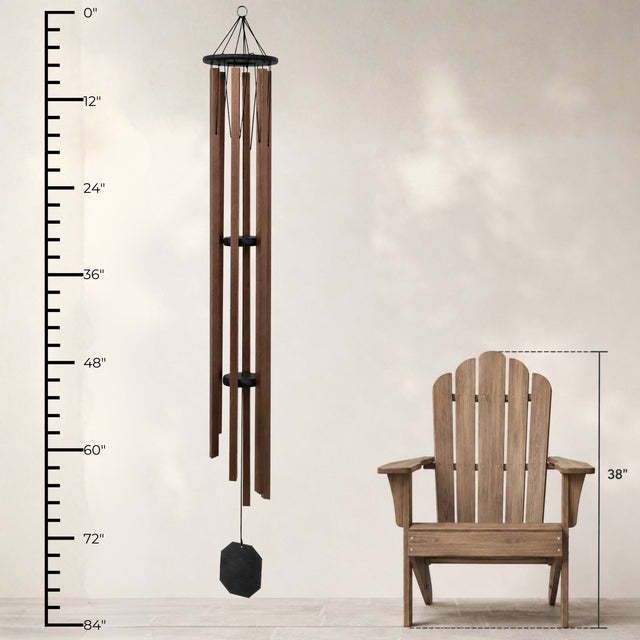 Size-reference illustration of the Pacific Winds Grandfather Clock, 80 inches overall