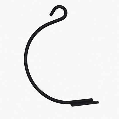 Lambright Country Chimes wall mount hanging hook for wind chimes black powder coated steel curved design with flat mounting plate